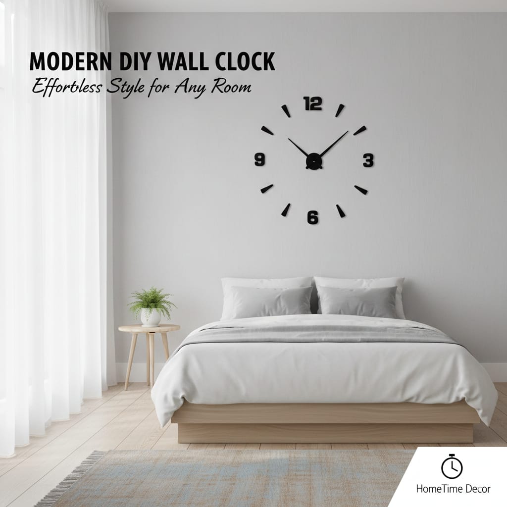 Modern DIY 3D Wall Clock – Silent Large Wall Clock for Living Room, Office & Study